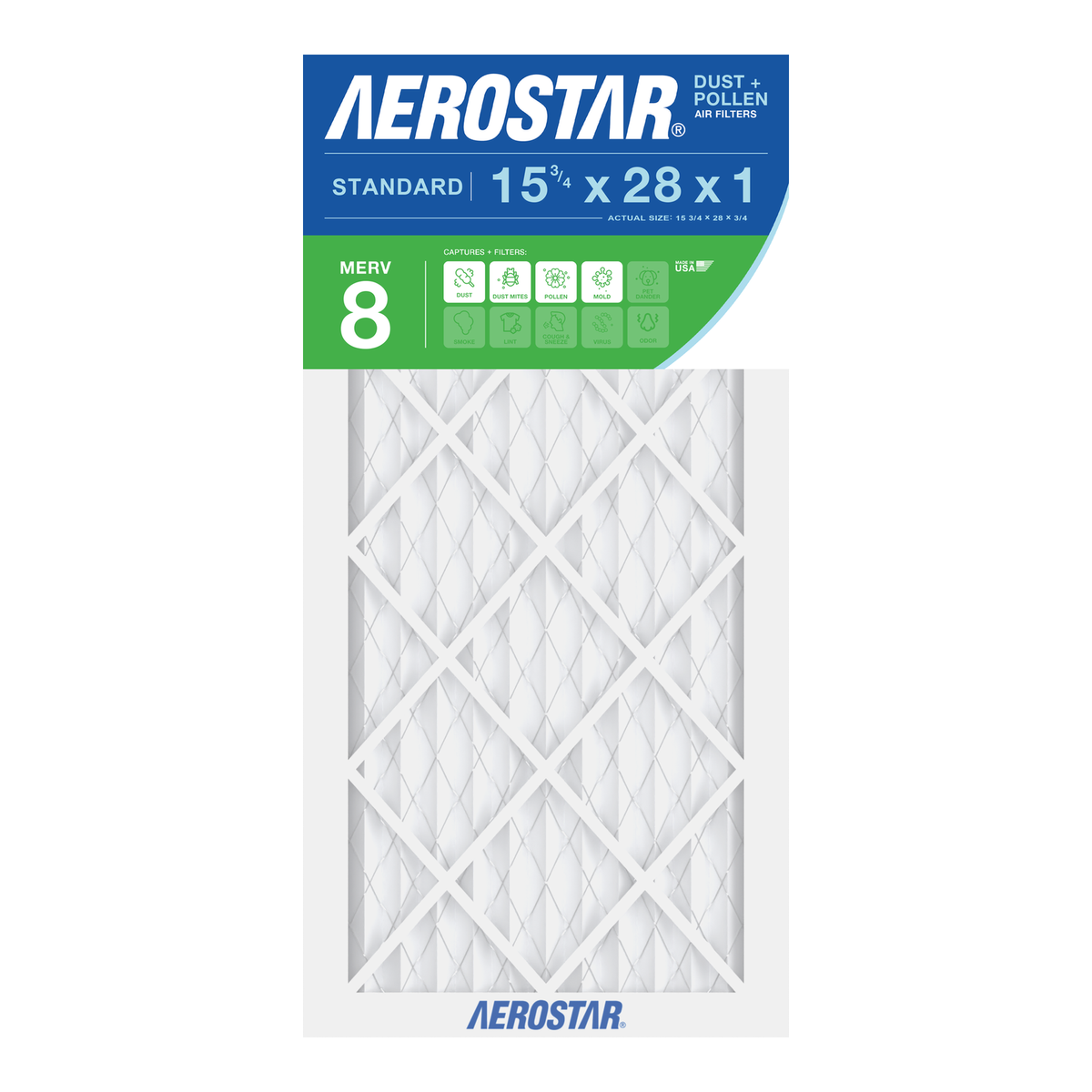 Aerostar 15Mx28x1 MERV 8 Air Filter