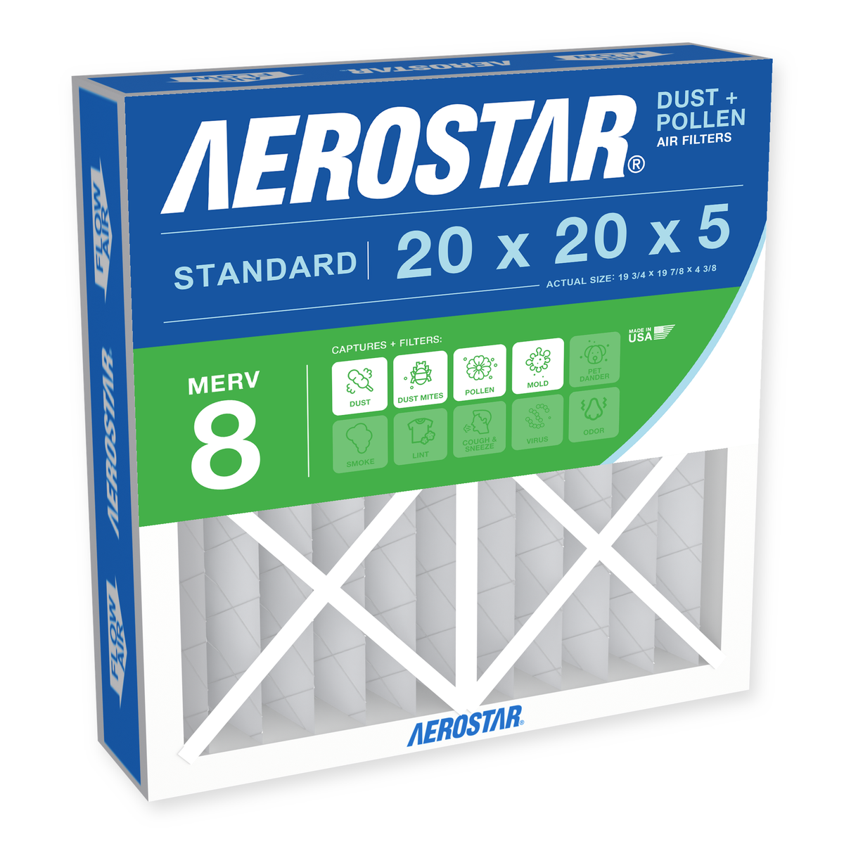 Aerostar 20x20x5 MERV 8 Air Filter