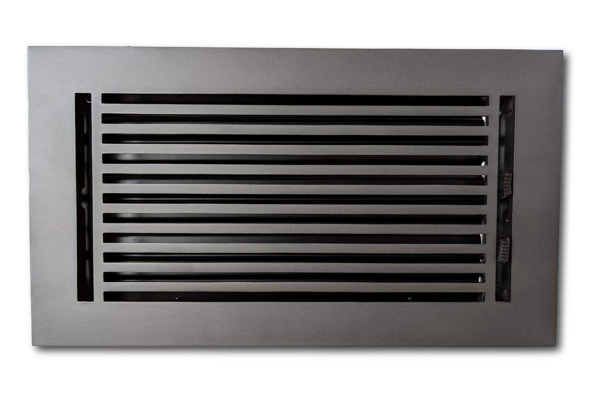 Cast Aluminum Linear Bar Vent Covers - Carbon Gray