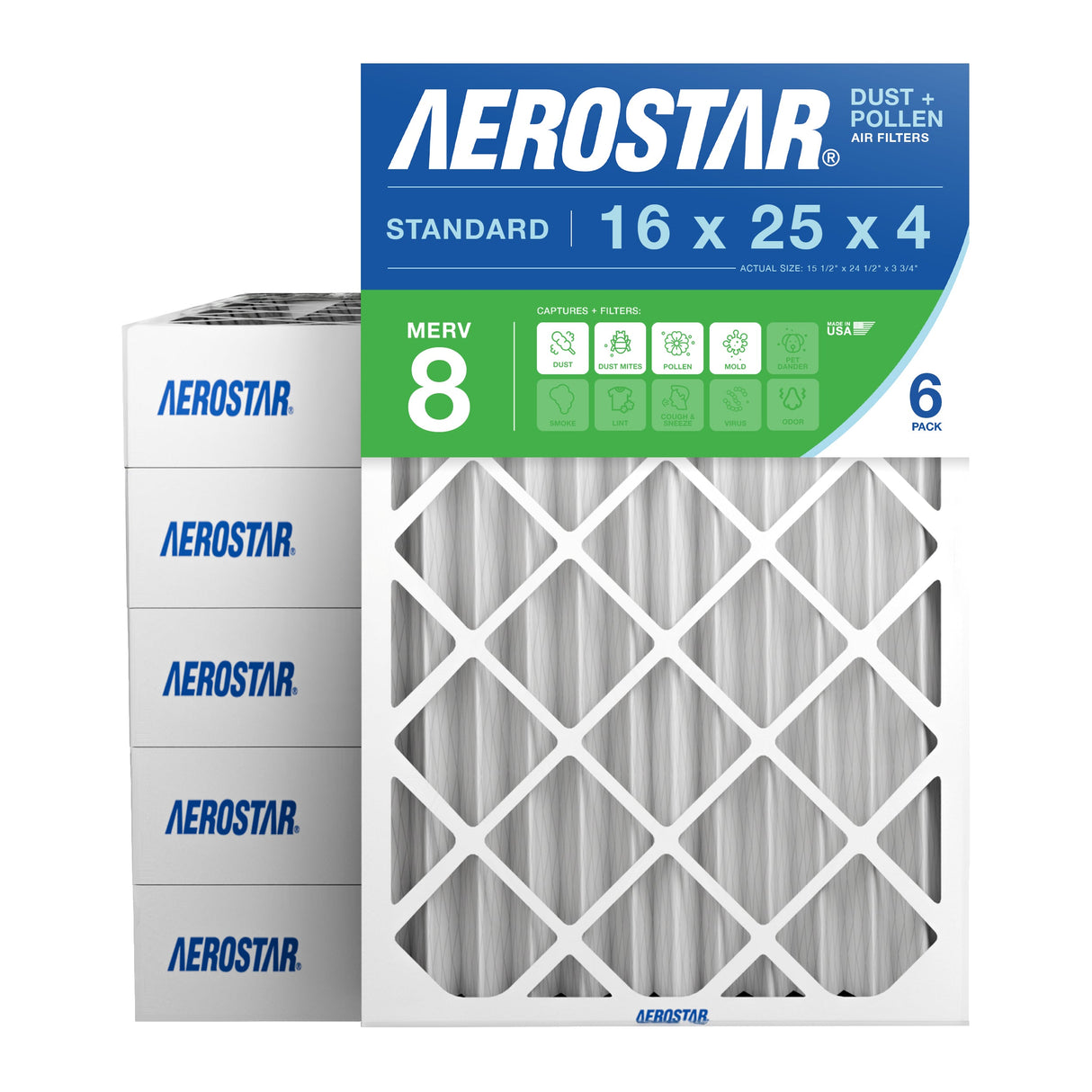 16x25x4 Commercial & Residential Aerostar Air Filter by Aerostar