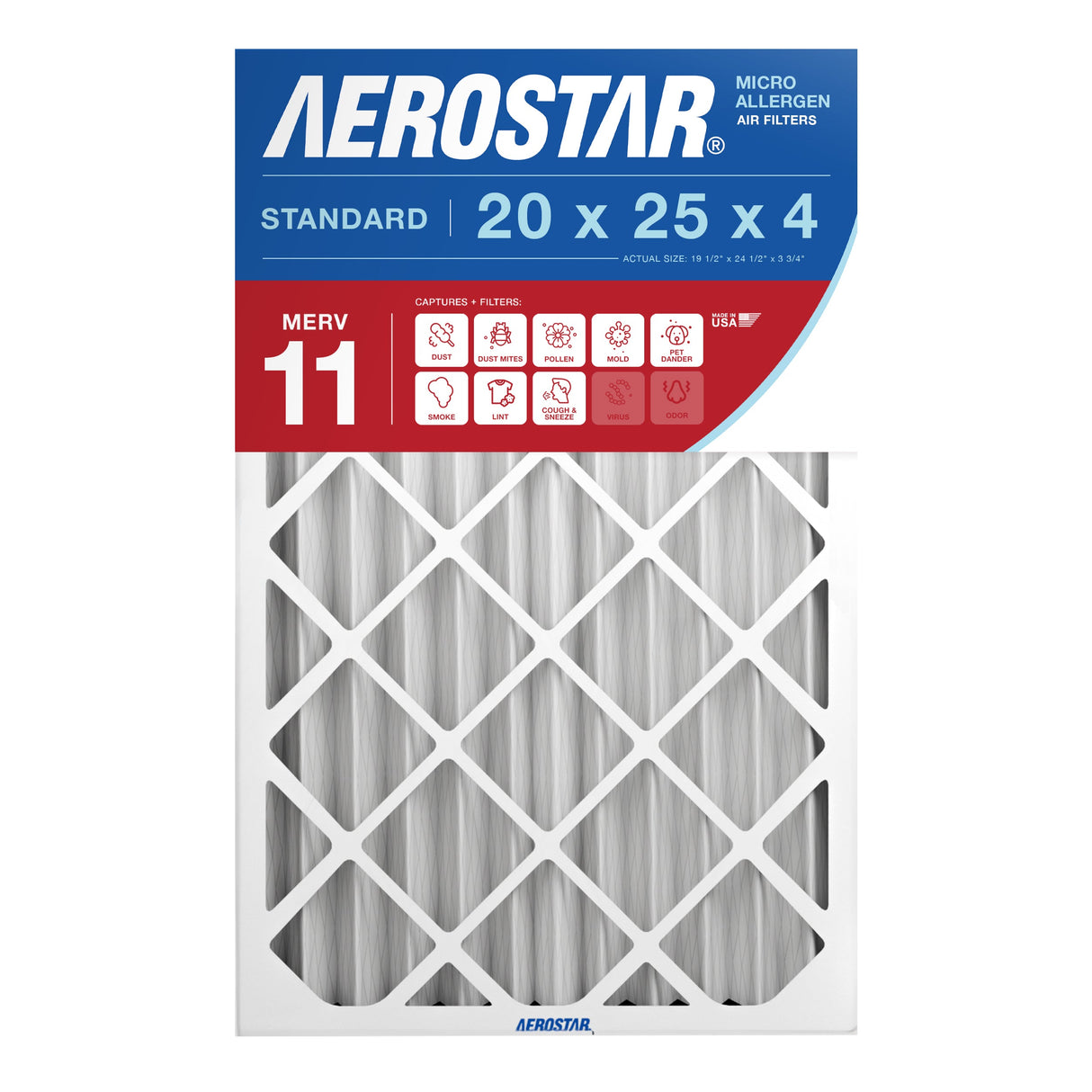 Aerostar 20x25x4 Commercial HVAC Filter