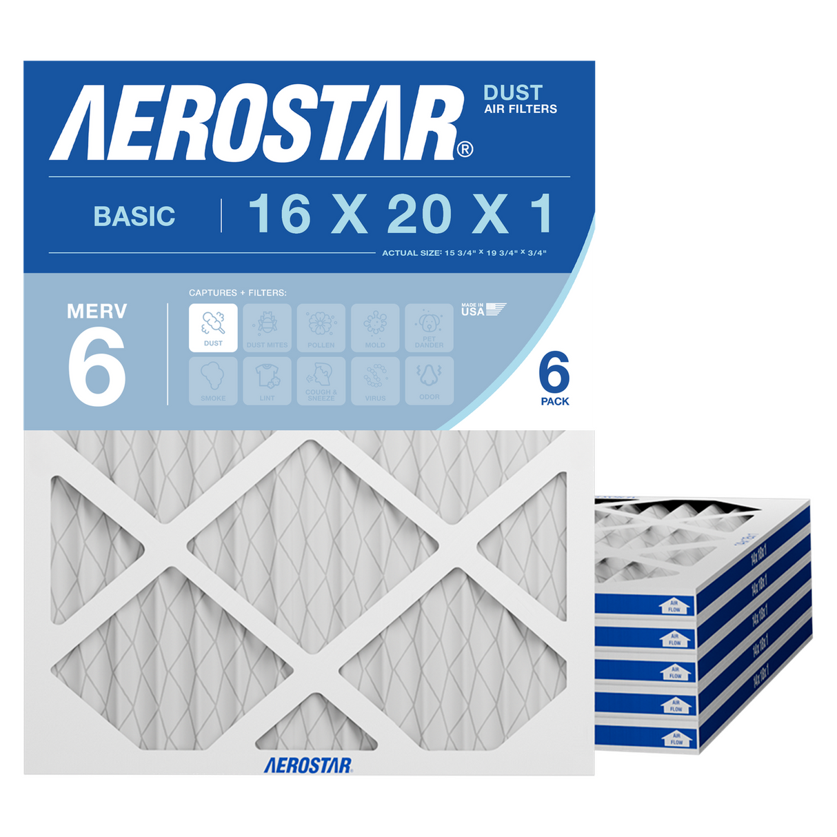 16x20x1 Aerostar Air Filter