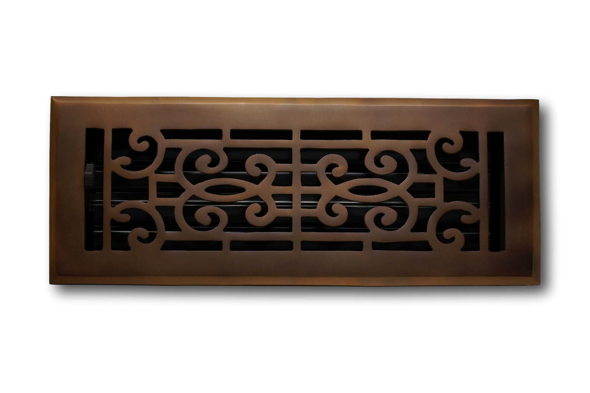 Cast Brass Baroque Vent Covers - Oil Rubbed Bronze