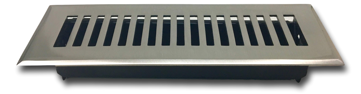 Cast Brass Contemporary Vent Covers - Brushed Nickel