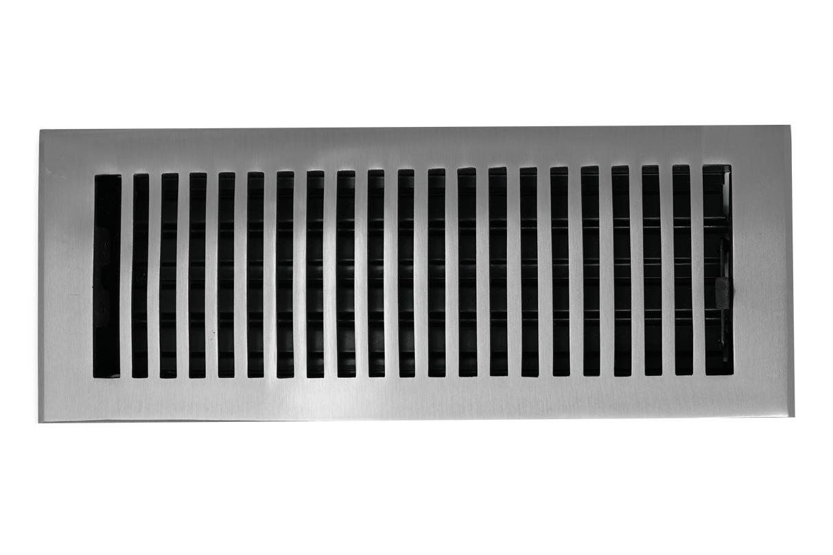 Cast Brass Contemporary Vent Covers - Brushed Nickel