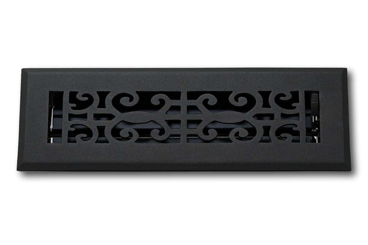 Cast Aluminum Baroque Vent Covers - Black