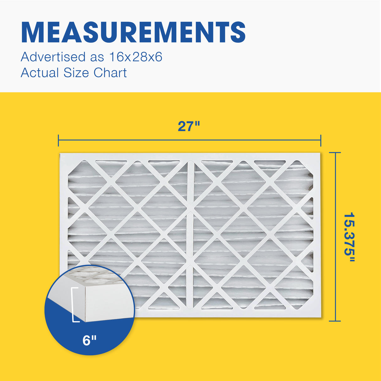 Aerostar 16x28x6 Replacement Whole House Filter #401 for Aprilaire 2400 Air Systems