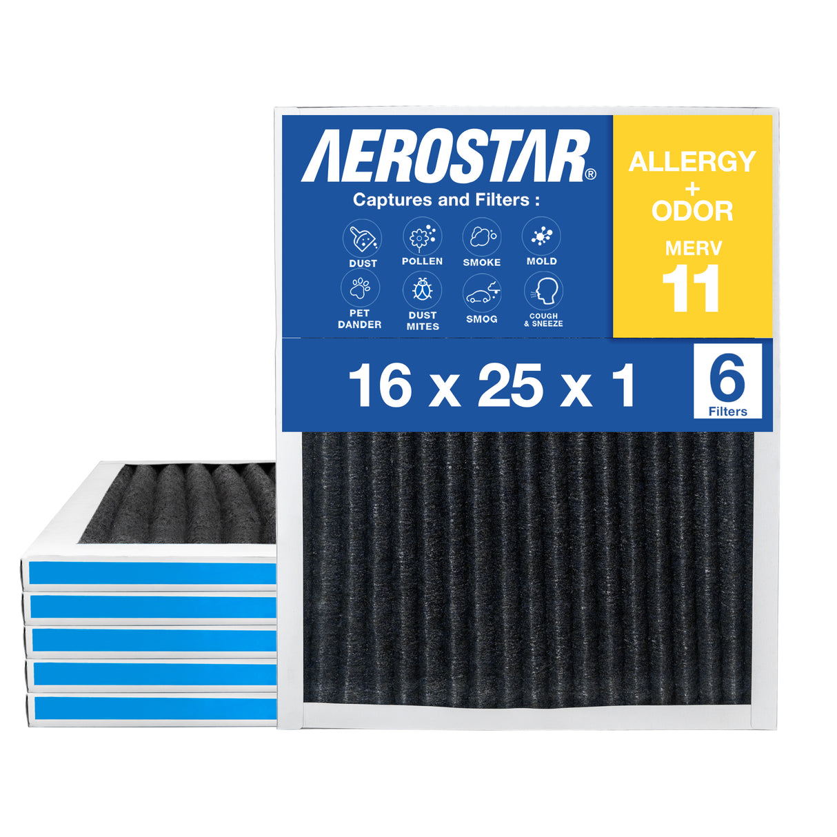 16x25x1 AC and Furnace Air Filter by Aerostar