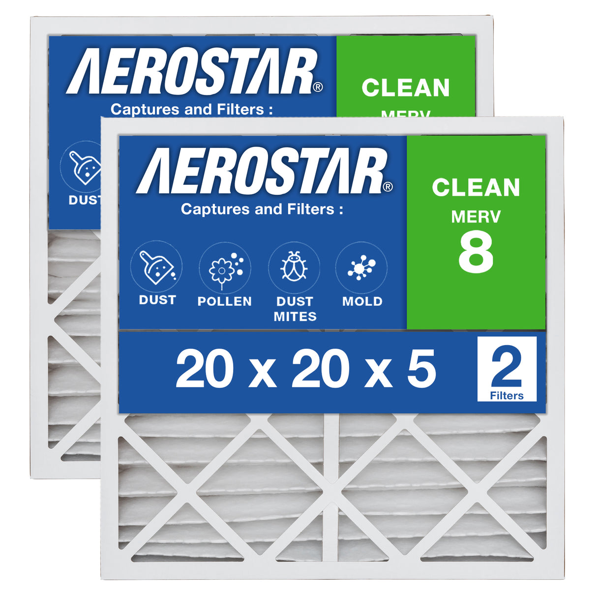 Aerostar Filtre à air de rechange 20 x 20 x 5 pour système d'air Honeywell FC100A1011, Lennox X0585
