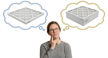 1-inch vs. 4-inch furnace filters. Should you upgrade?