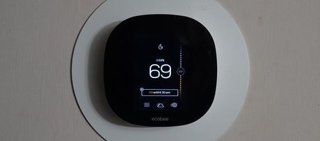 ac thermostat set to 69 degrees