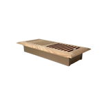 4 x 12 White Oak Wood Register - Drop In Style (Unfinished)