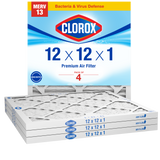 Clorox 12x12x1 Air Filter, Premium Pleated Furnace Filters