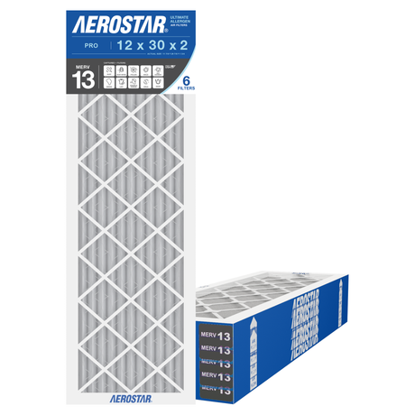Aerostar 12x30x2 MERV 13 6 Pack