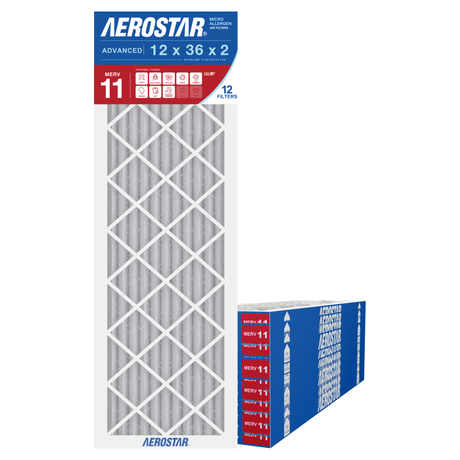 Aerostar 12x36x2 MERV 11 12 Pack