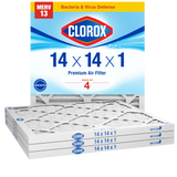 Clorox 14x14x1 Air Filter, Premium Pleated Furnace Filters