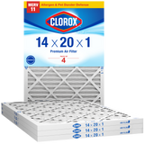 Clorox 14x20x1 Air Filter, Premium Pleated Furnace Filters