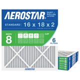 Aerostar 16x18x2 MERV 8 6 Pack