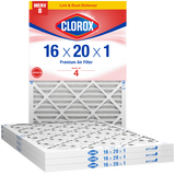 Clorox 16x20x1 Air Filter, Premium Pleated Furnace Filters
