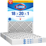 Clorox 18x20x1 Air Filter, Premium Pleated Furnace Filters