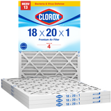 Clorox 18x20x1 Air Filter, Premium Pleated Furnace Filters