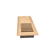 4 x 10 Red Oak Wood Register - Drop In Style (Unfinished)