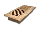 4 x 10 White Oak Wood Register - Drop In Style (Unfinished)