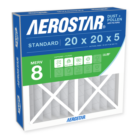 Aerostar 20x20x5 MERV 8 Air Filter