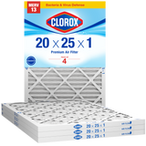 Clorox 20x25x1 Air Filter, Premium Pleated Furnace Filters