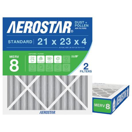 Aerostar 21x23x4 MERV 8 2 Pack