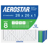 Aerostar 26x26x1 MERV 8 12 Pack