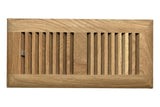 4 x 10 White Oak Wood Register - Drop In Style (Unfinished)