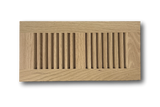 4 x 10 Red Oak Wood Vent Cover - Flush No Frame (Unfinished)