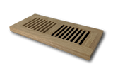 4 x 10 White Oak Wood Vent Cover - Flush No Frame (Unfinished)