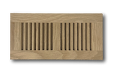 4 x 10 White Oak Wood Vent Cover - Flush No Frame (Unfinished)