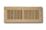 4 x 12 Red Oak Wood Vent Cover - Flush No Frame (Unfinished)