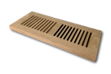 4 x 12 Red Oak Wood Vent Cover - Flush No Frame (Unfinished)