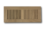 4 x 12 White Oak Wood Vent Cover - Flush No Frame (Unfinished)