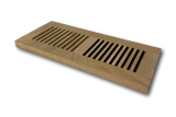 4 x 12 White Oak Wood Vent Cover - Flush No Frame (Unfinished)