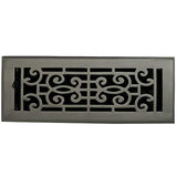 Cast Brass Baroque Vent Covers - Brushed Nickel