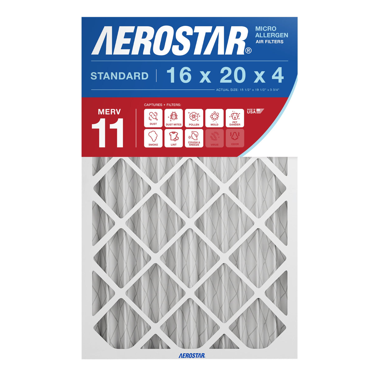 16x20x4 Commercial & Residential Aerostar Air Filter