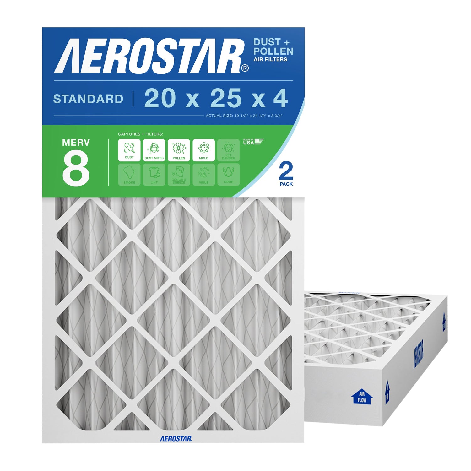 20x25x4 Commercial & Residential Aerostar Air Filter