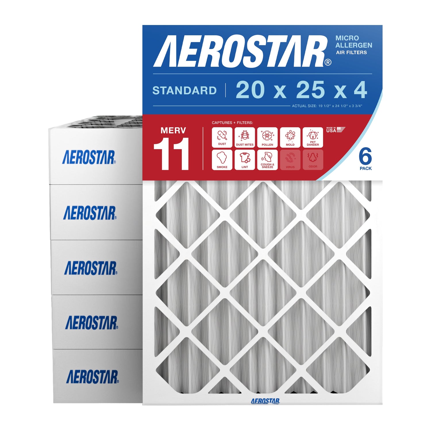 20x25x4 Commercial & Residential Aerostar Air Filter
