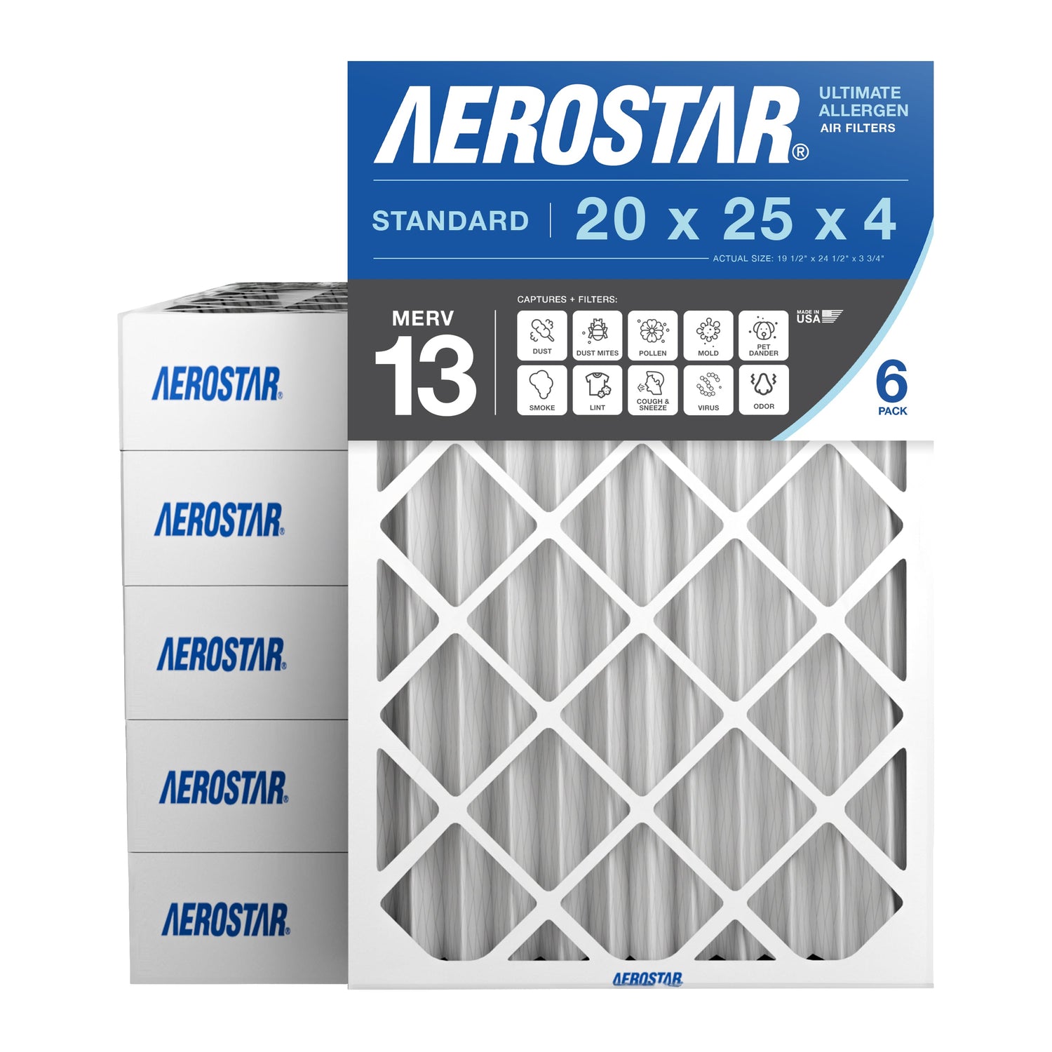 20x25x4 Commercial & Residential Aerostar Air Filter