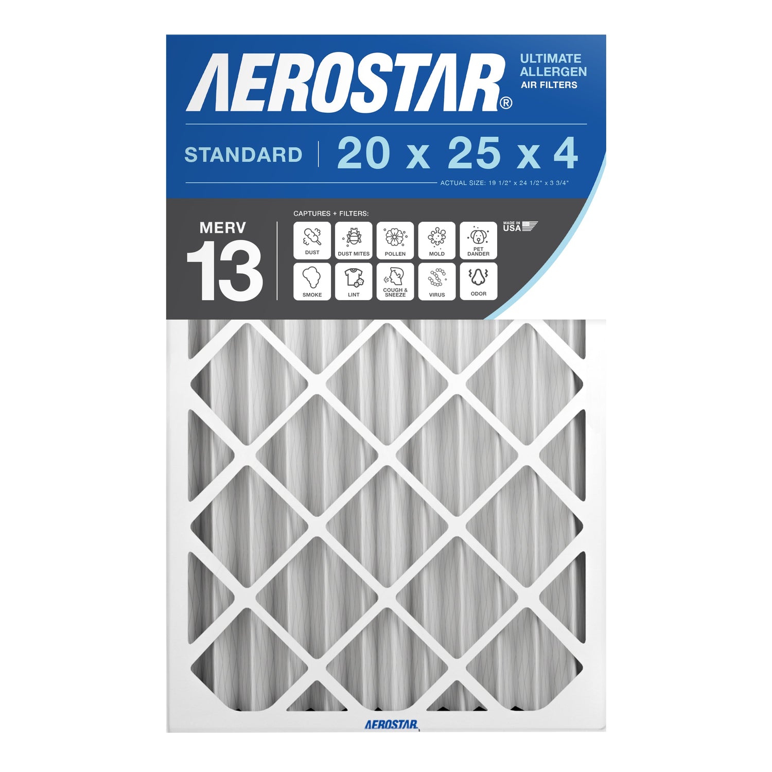 20x25x4 Commercial & Residential Aerostar Air Filter