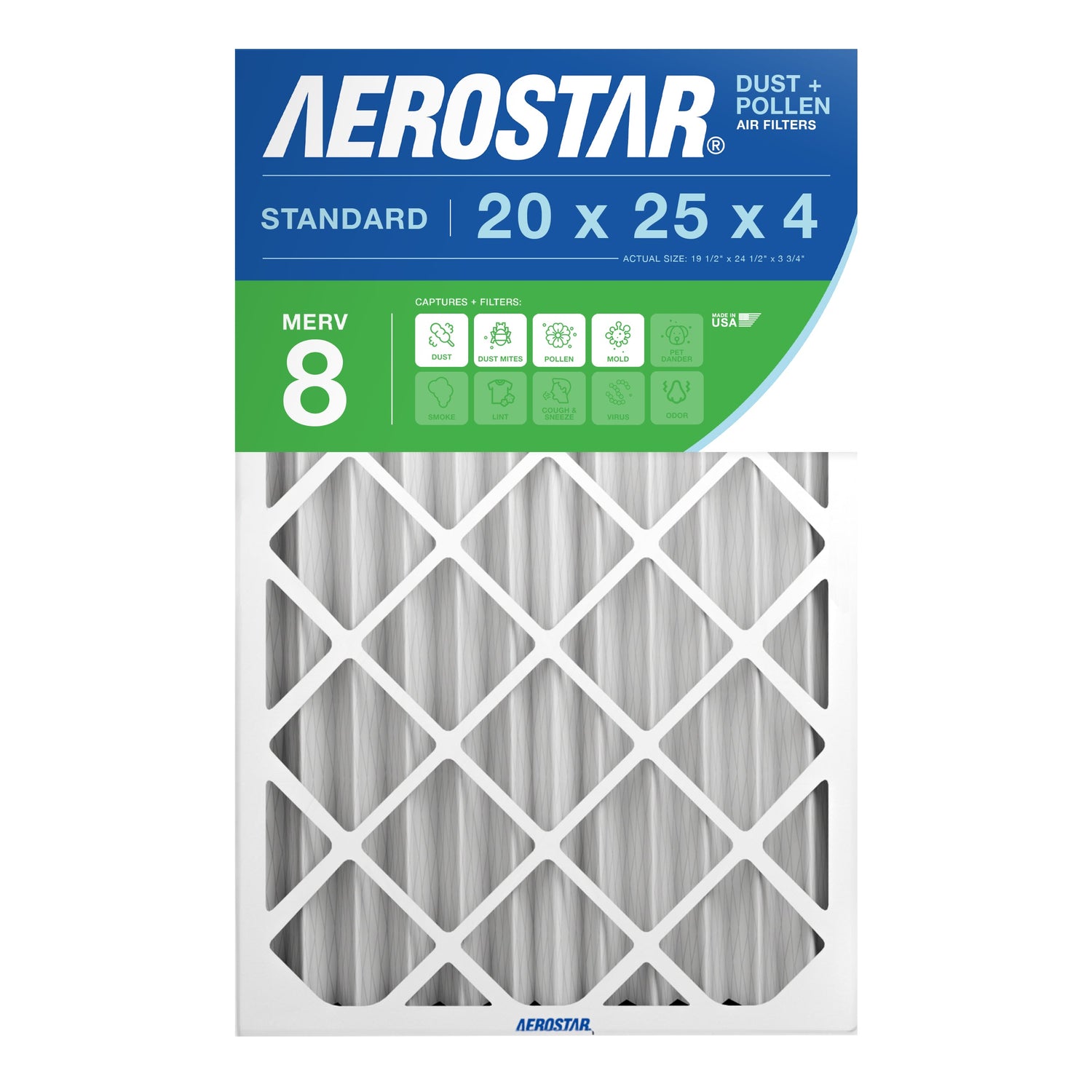 20x25x4 Commercial & Residential Aerostar Air Filter