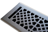 Cast Brass Vintage Industrial Vent Cover - Brushed Nickel