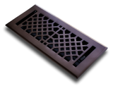 Cast Brass Vintage Industrial Vent Cover - Oil Rubbed Bronze