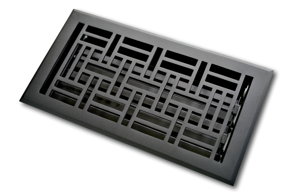 Cast Aluminum Arts & Crafts Vent Cover - Black