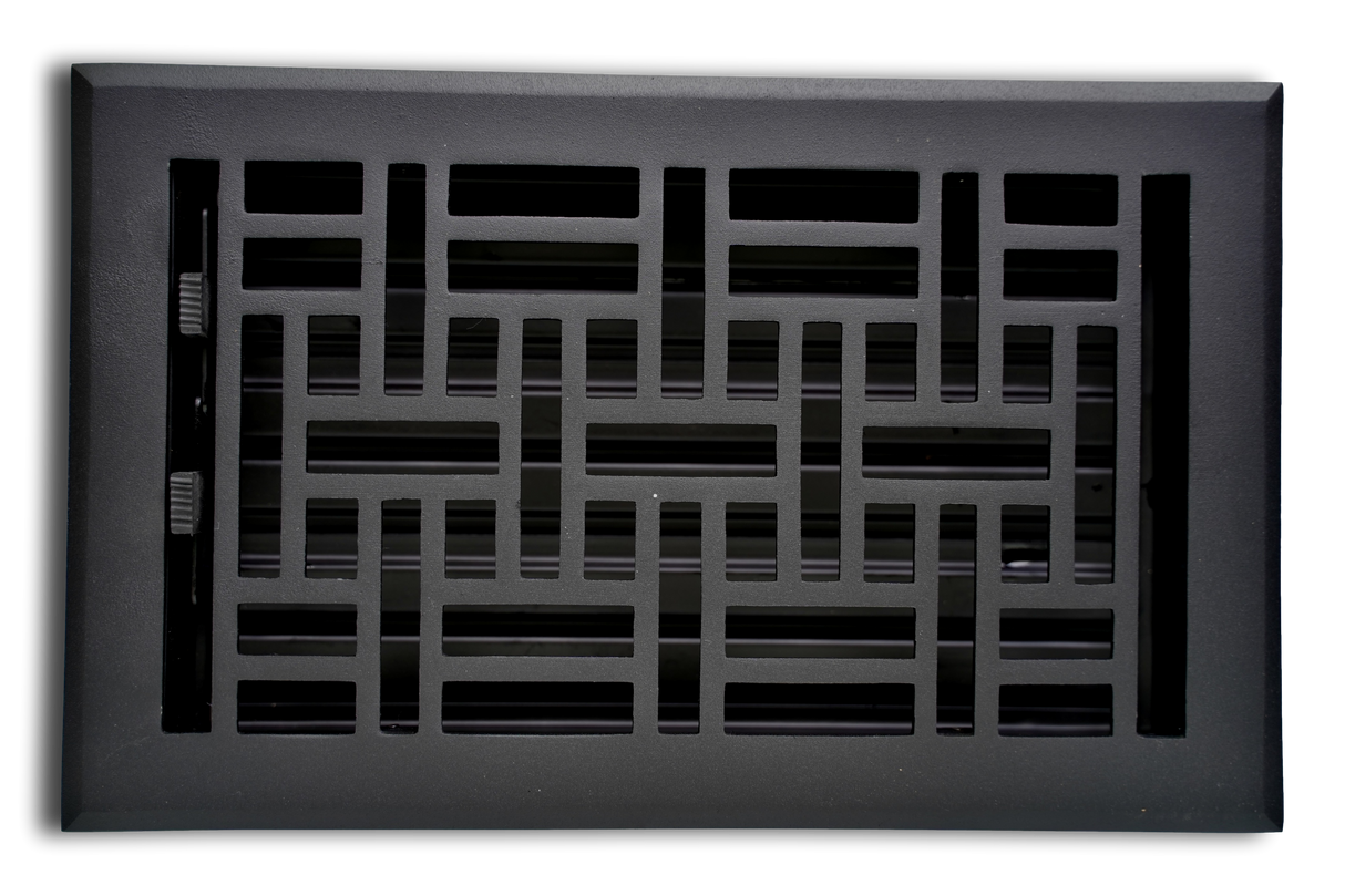 Cast Aluminum Arts & Crafts Vent Cover - Black